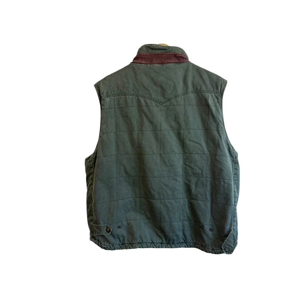 Powder River Outfitters By Panhandle Slim Size XXL Sage Green Quilted Vest
